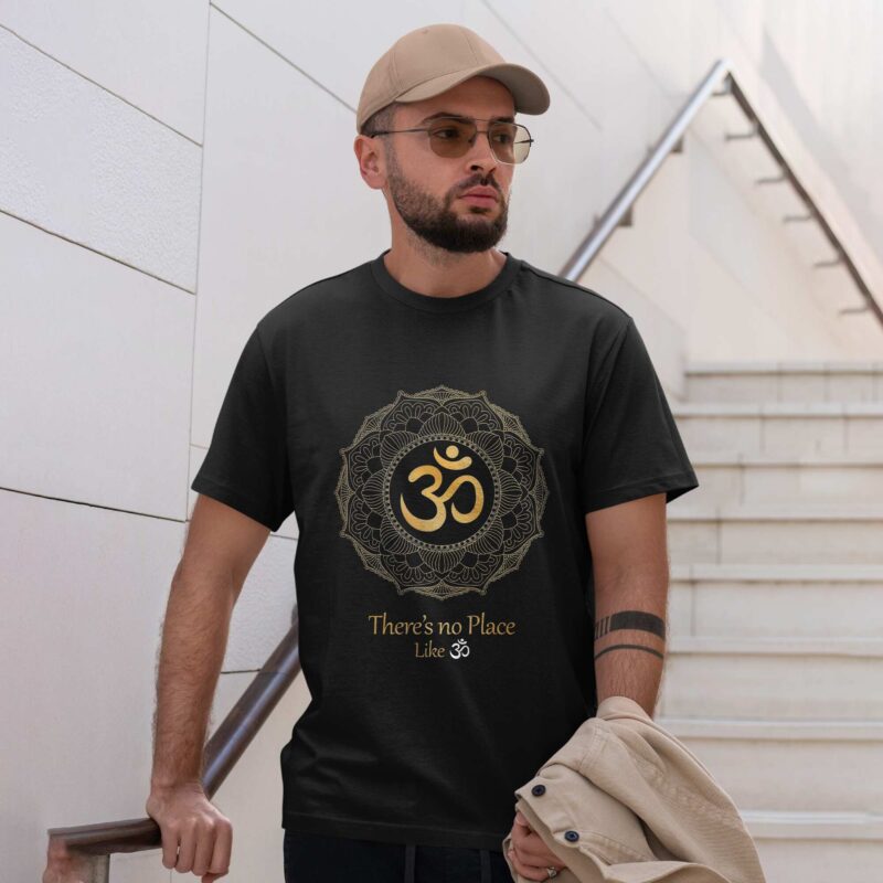Men’s Printed Oversized Round Neck Half Sleeve T-Shirt | Om - Image 2