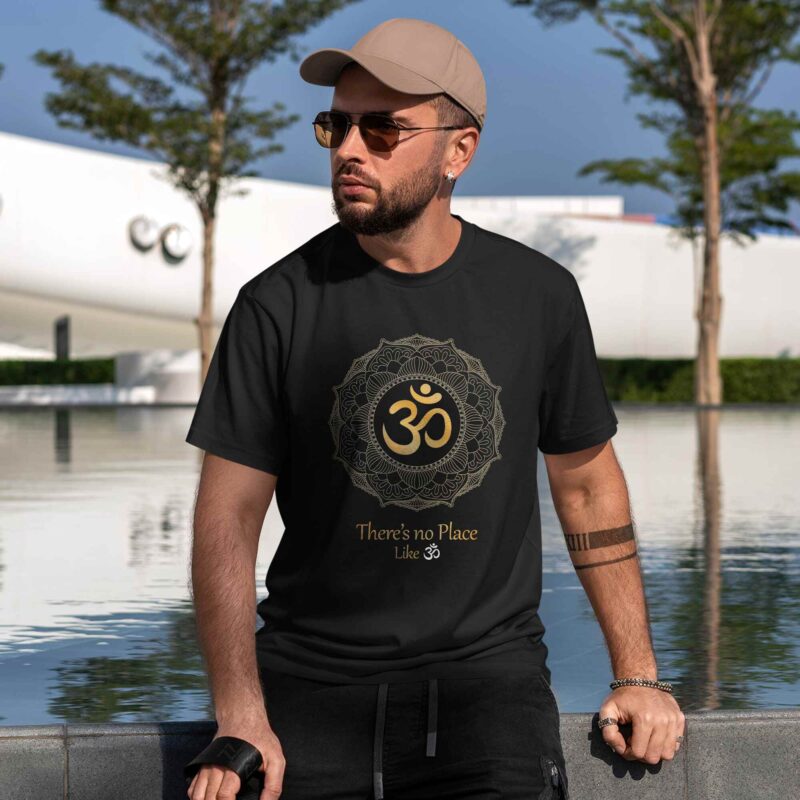 Men’s Printed Oversized Round Neck Half Sleeve T-Shirt | Om - Image 3