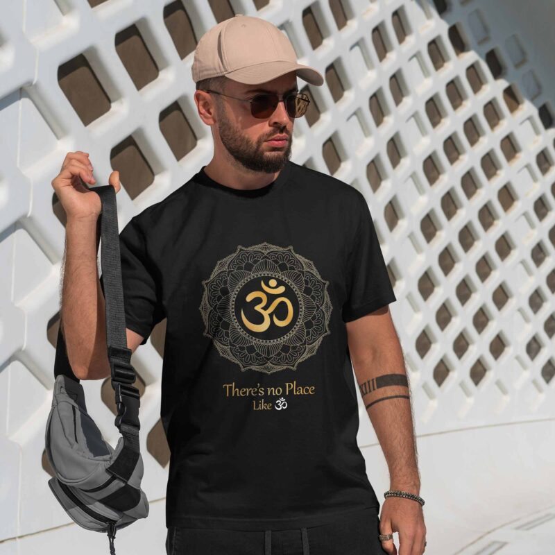 Men’s Printed Oversized Round Neck Half Sleeve T-Shirt | Om - Image 4