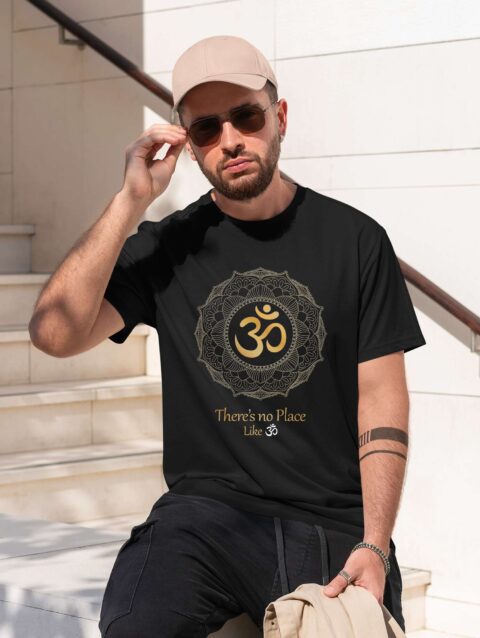Men’s Printed Oversized Round Neck Half Sleeve T-Shirt | Om
