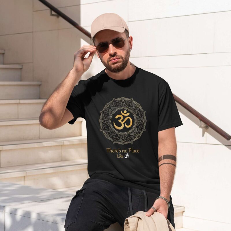 Men’s Printed Oversized Round Neck Half Sleeve T-Shirt | Om